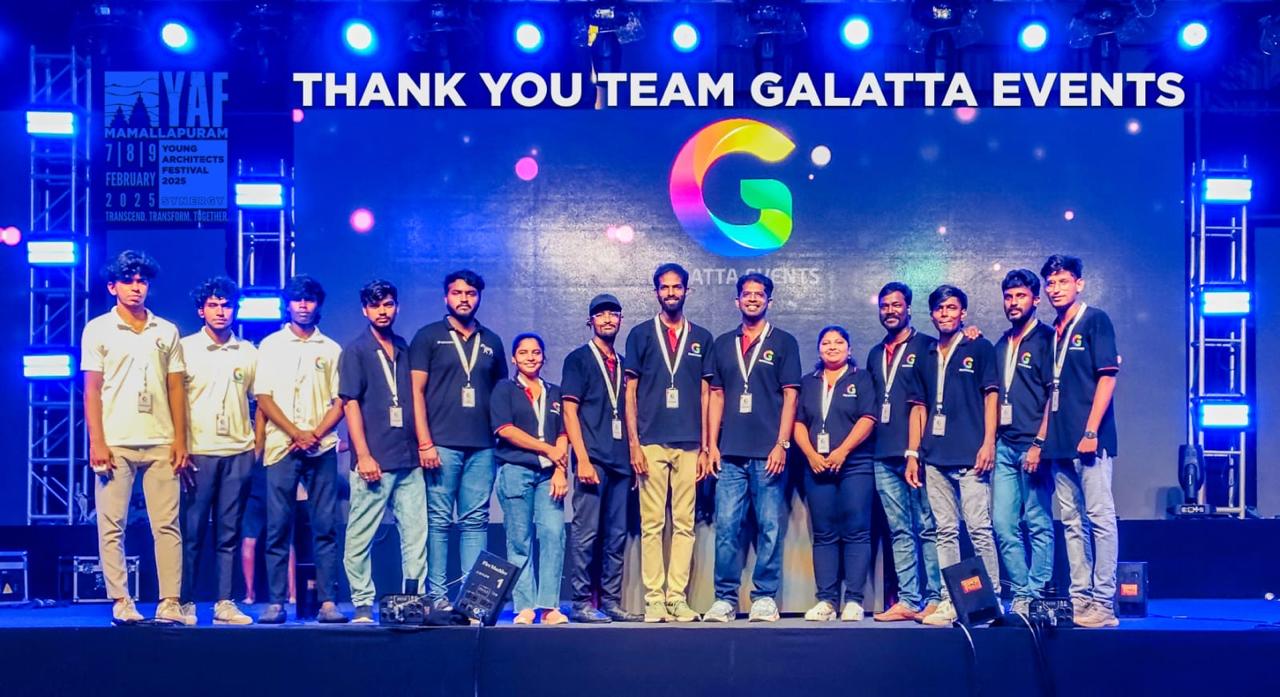 Galatta Events team during a live event